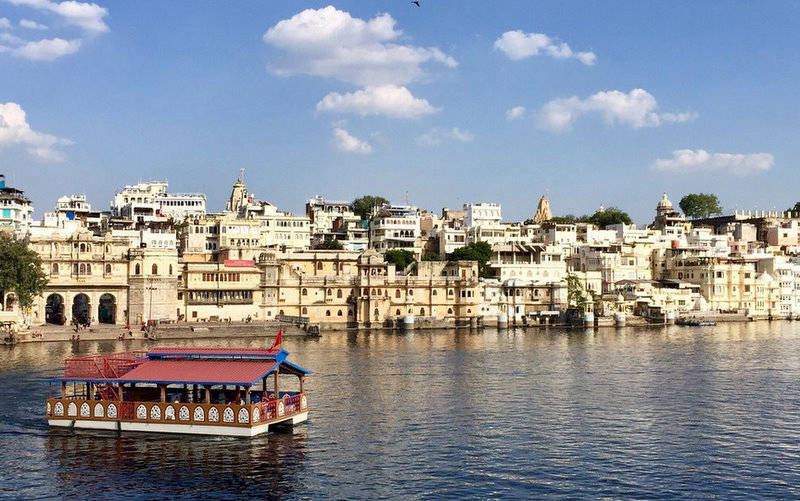Pichola Lake View from Lakeshore Restaurant 